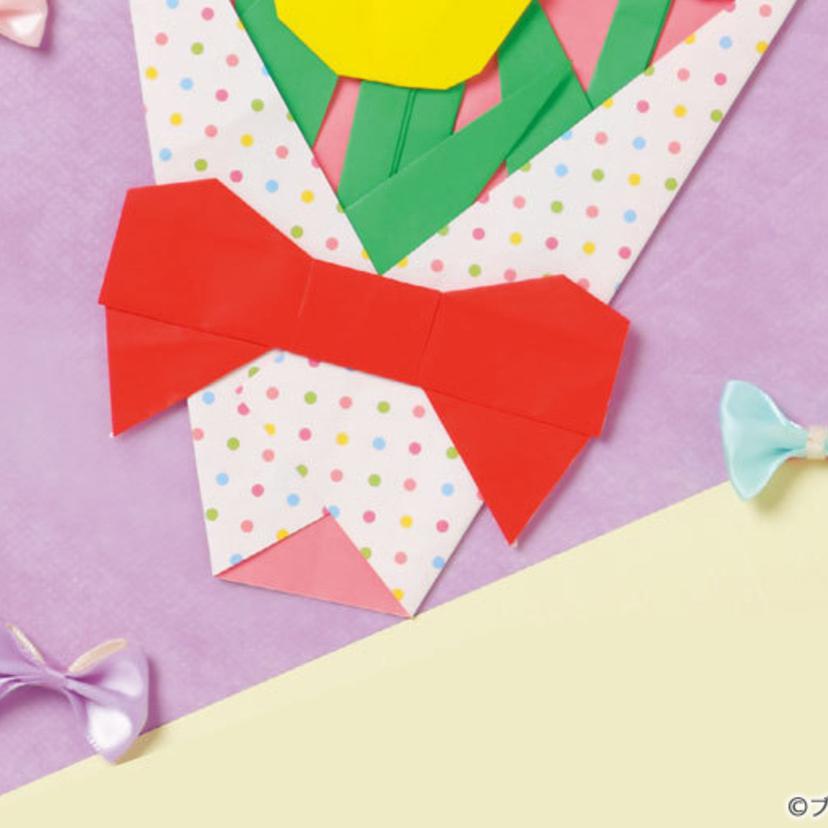 【簡単】折り紙で作る!かわいいリボンの折り方2選