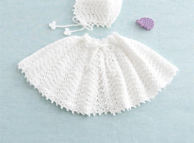 赤ちゃんのセレモニーに ボンネット の編み方 ぬくもり